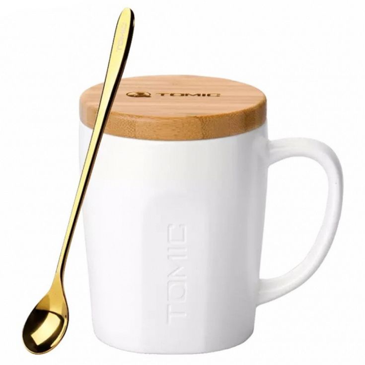 Керамическая кружка с бамбуковой крышкой Xiaomi Tomic Ceramic Cup