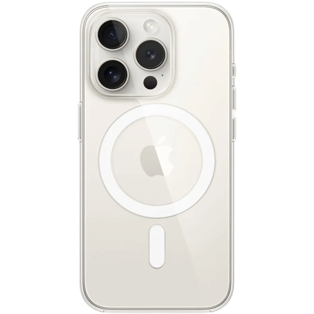 Силиконовый чехол Clear Case Magnetic для iPhone 15 Pro Max