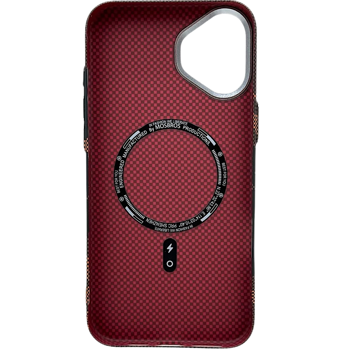 Силиконовый чехол Mosbros для iPhone 16 Pro Max Carbon Magsafe