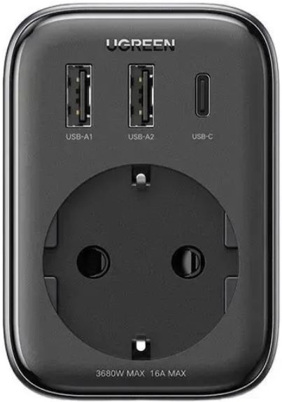 Зарядное устройство UGREEN CD314 30W 1-USB-C+2 USB-A+AC OUTLET